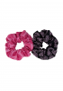 2pk Scrunchies Black & Pink