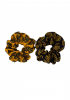 2pk Scrunchies Black & Amber