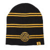 Black Striped Beanie