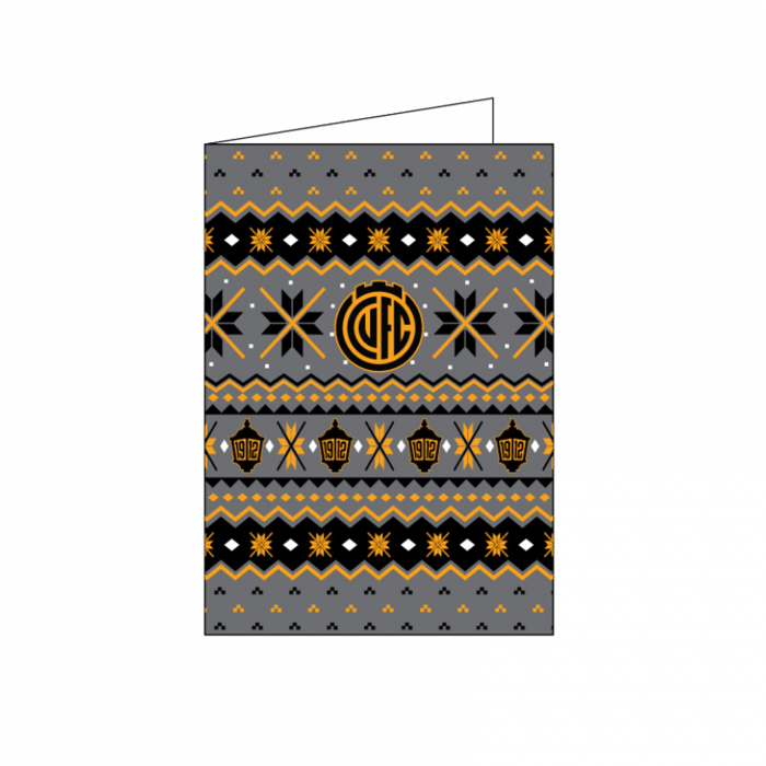 Grey Jaquard Xmas Card