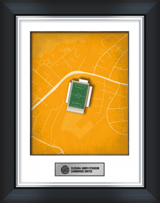 Stadium Map Framed Print - 12 x 16 Inch